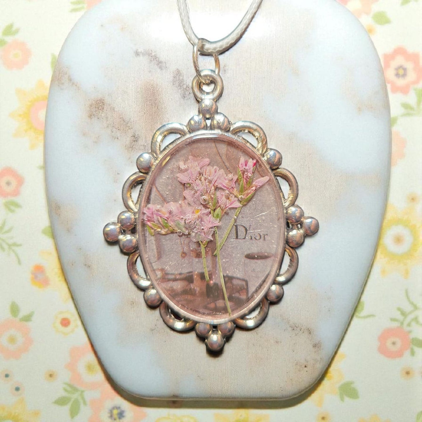 Flower Pendant with Vintage style background