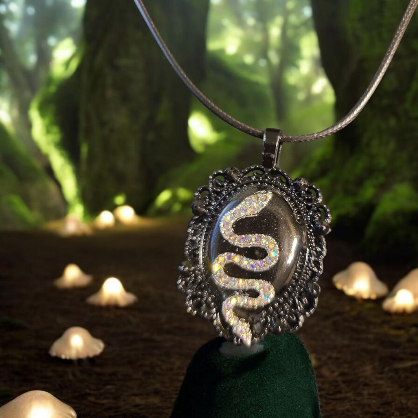 Rhinestone Snake Necklace