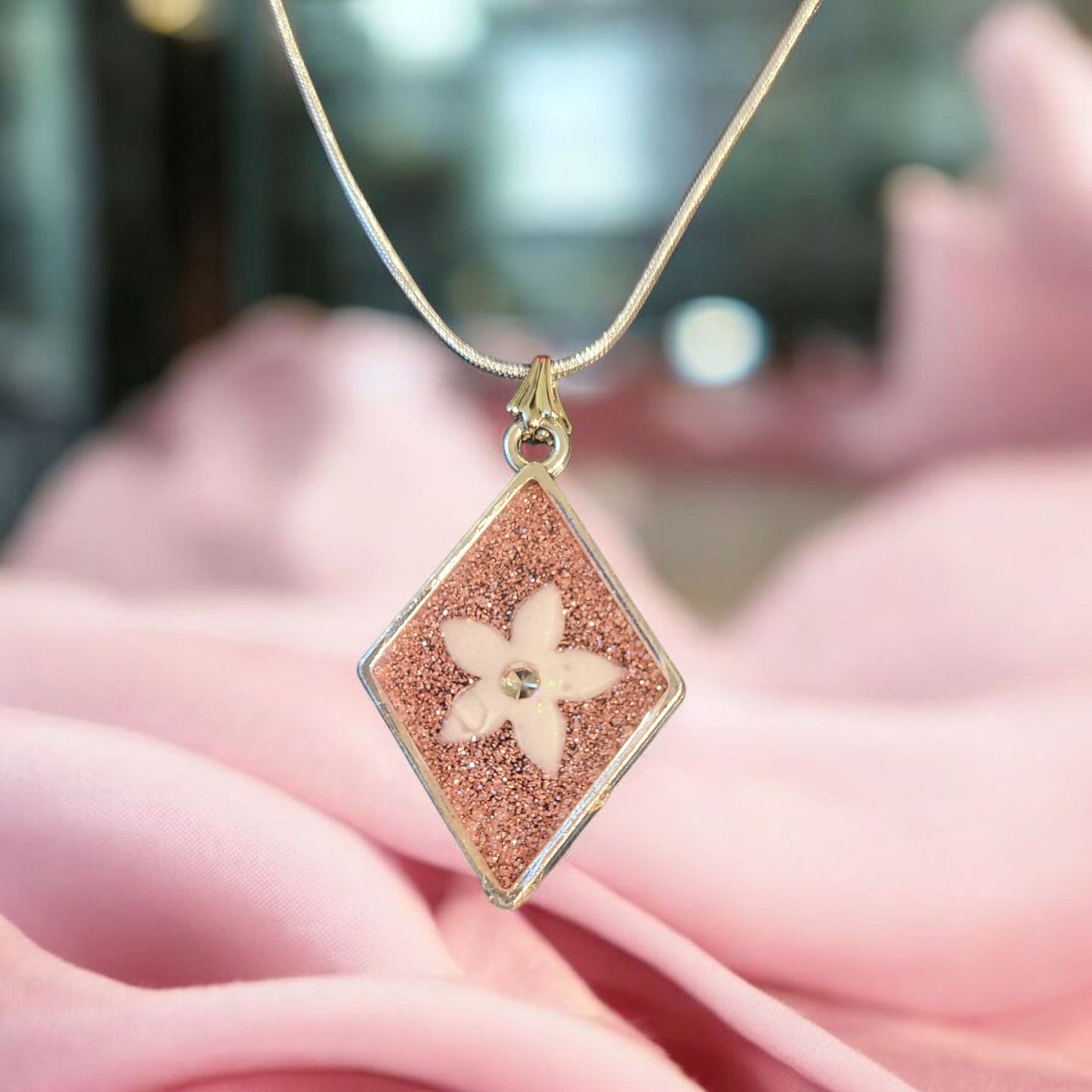 Flower Pendant in Resin