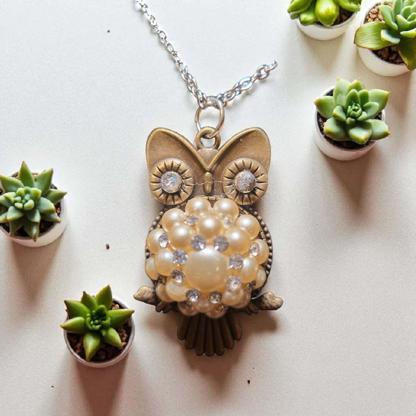 Owl Pendant with Chain