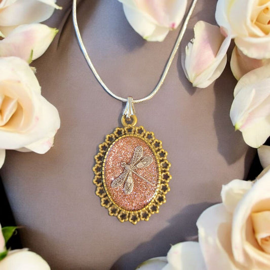 Dragon Fly in resin pendant