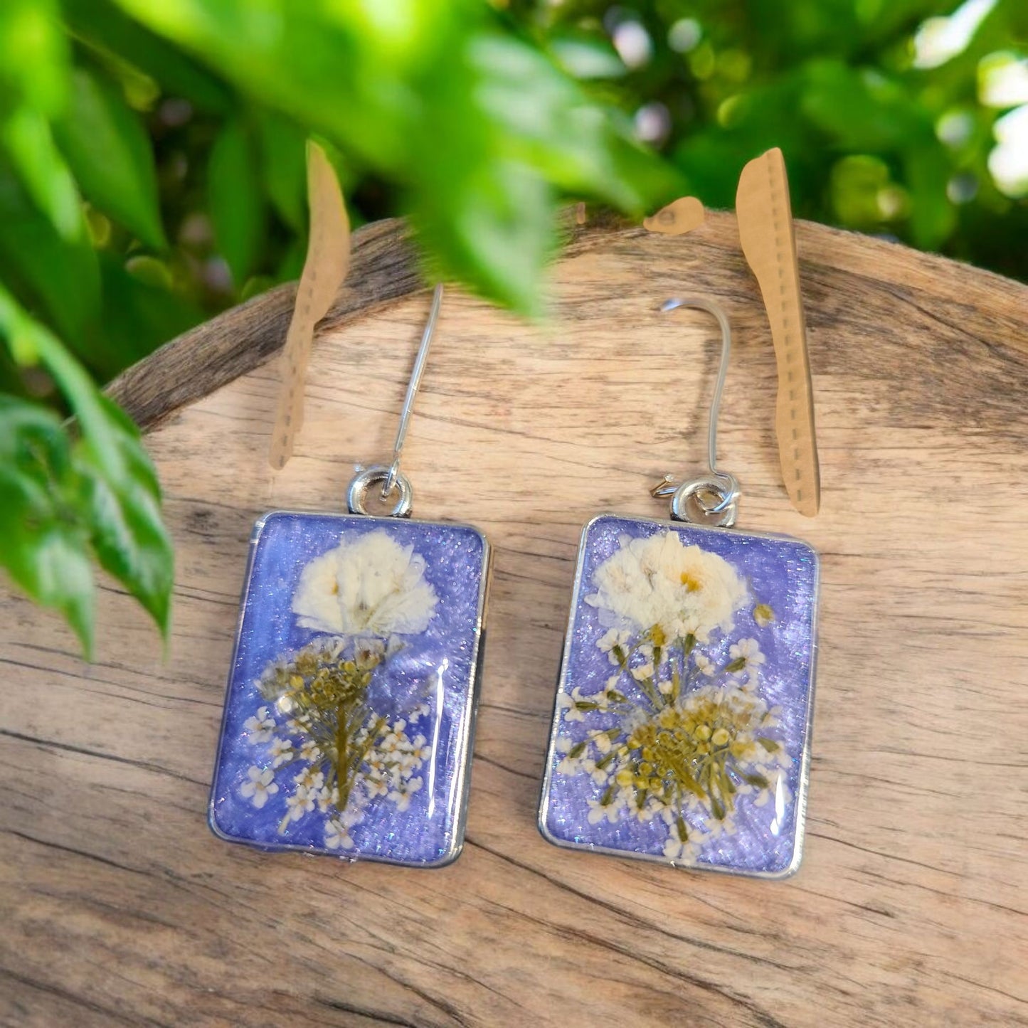 Real Flower Earrings in Resin