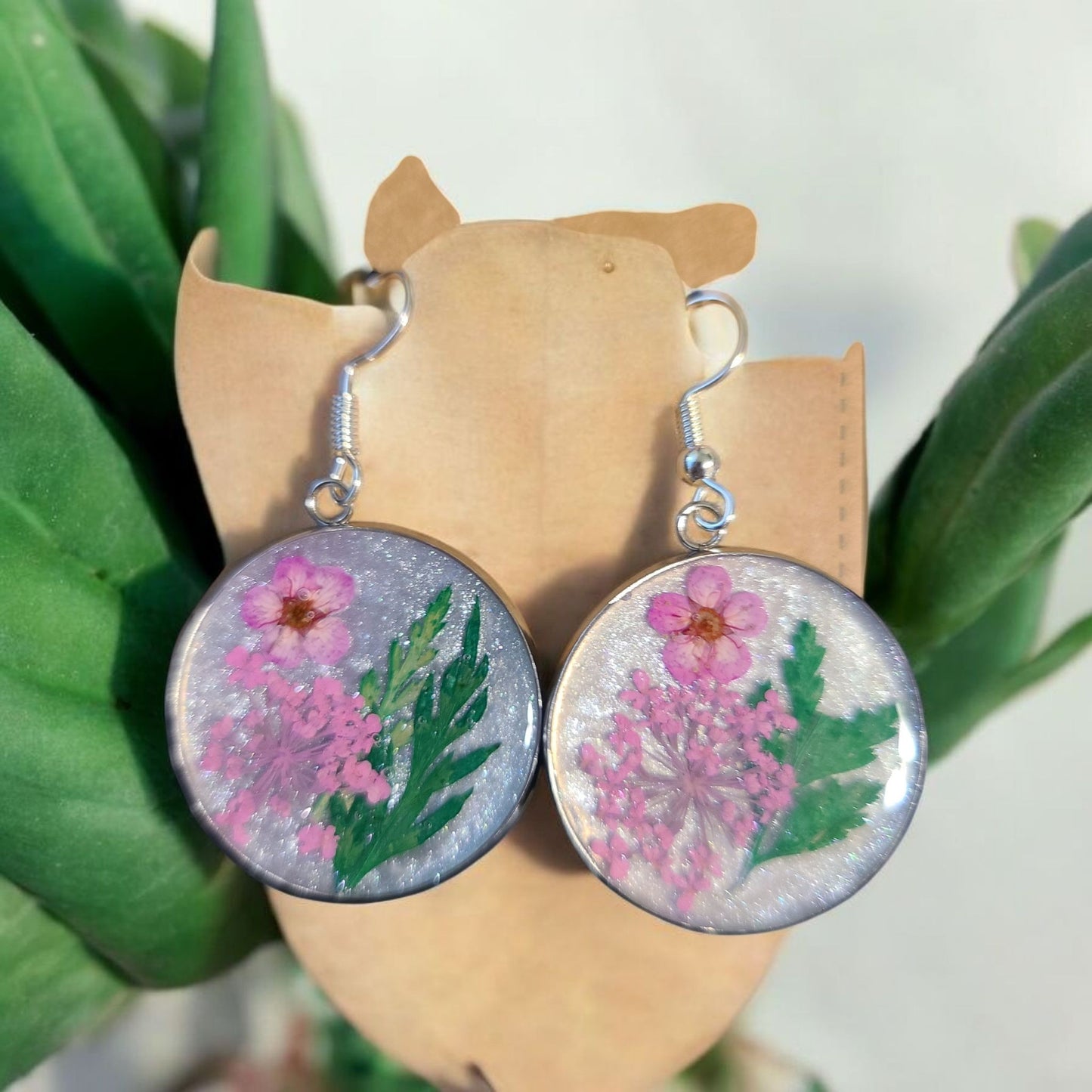 Real Flower Earrings in Resin