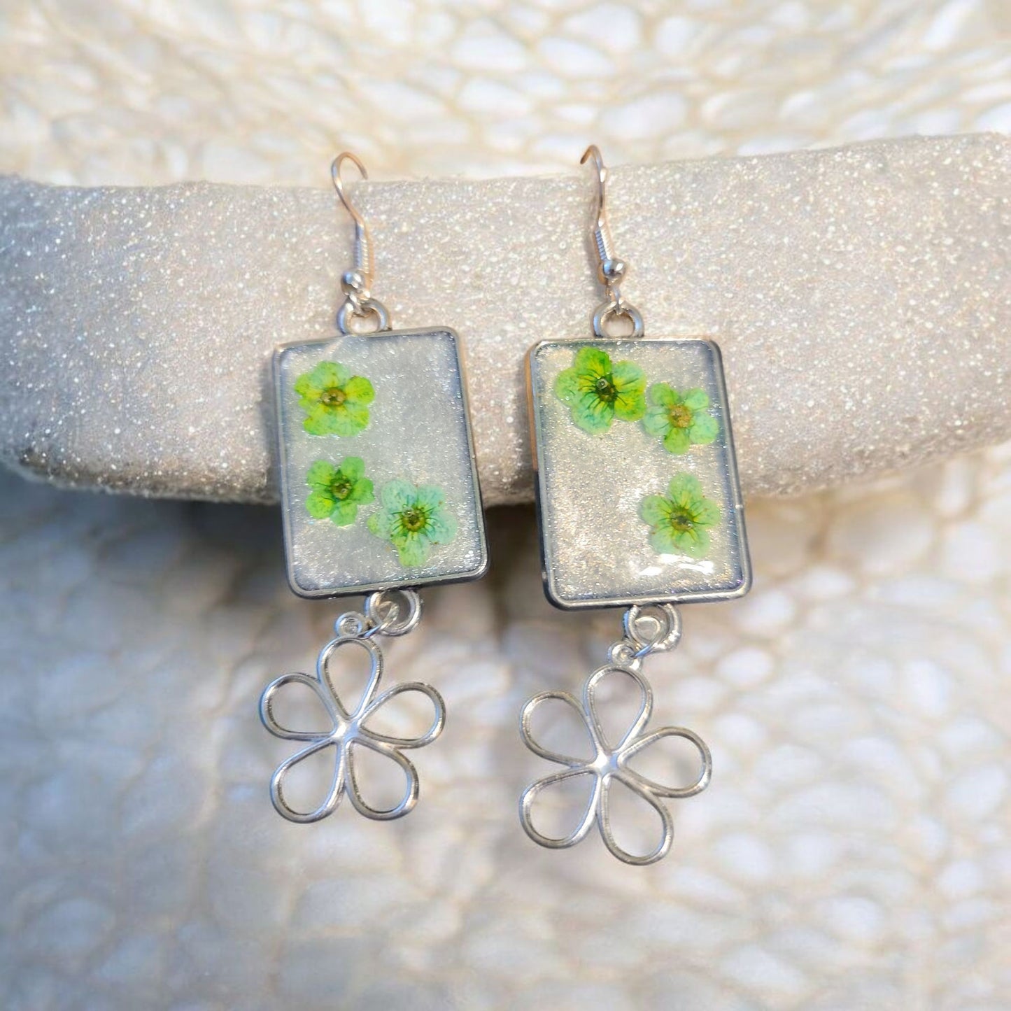 Real Flower Earrings in Resin
