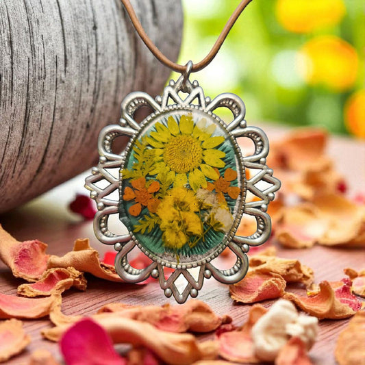 Floral Resin Pendant